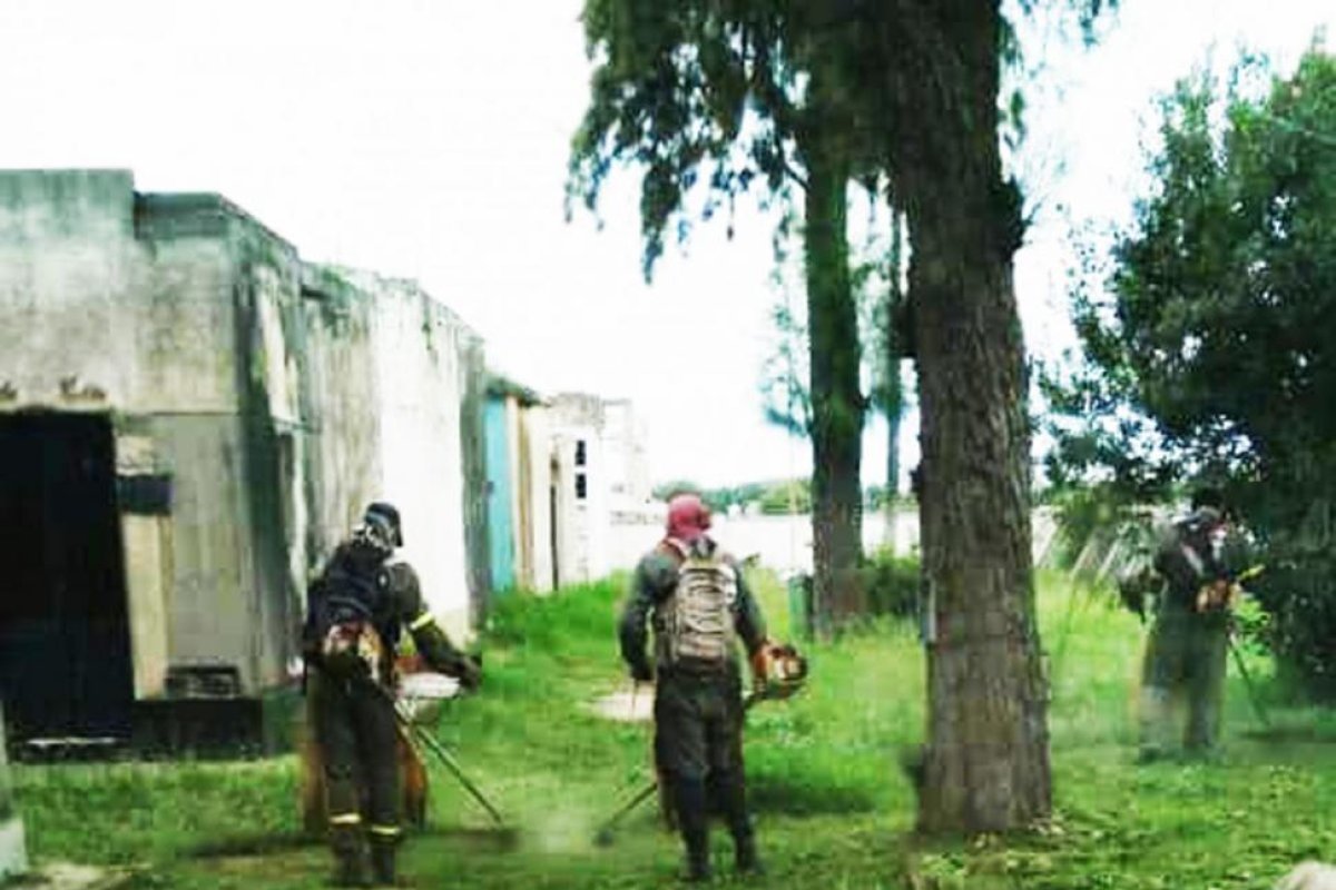 Se realizó un operativo de higiene integral en el cementerio local