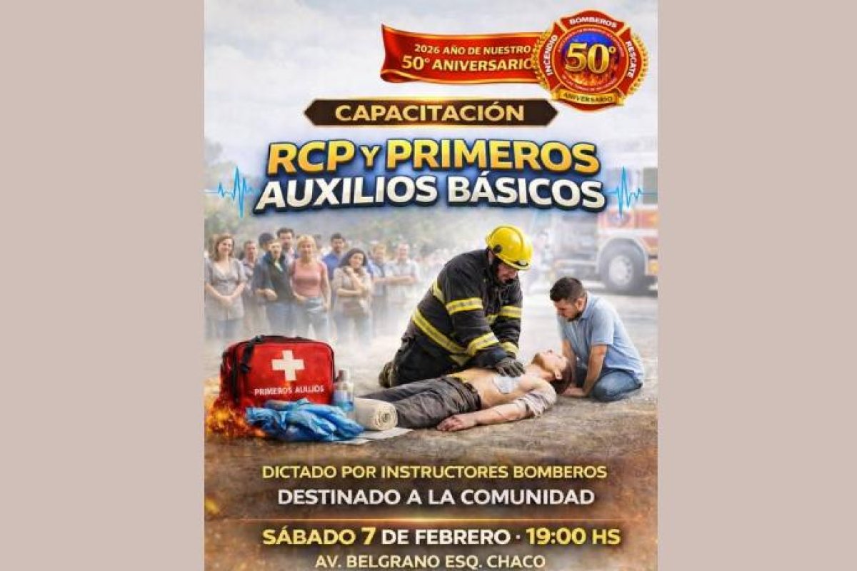 Asociación de Bomberos de Las Termas de Río Hondo ofrece curso de primeros auxilios