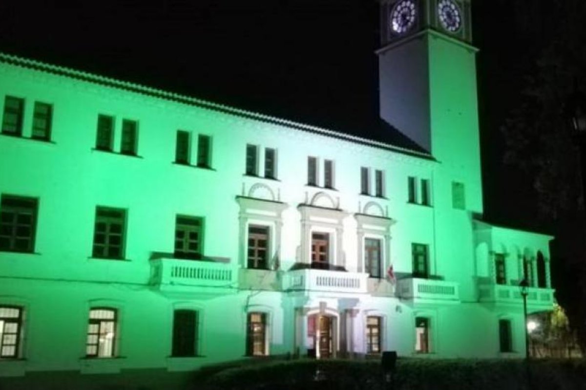 Iluminaron Casa de Gobierno por el Día Mundial de la Artritis Reumatoidea