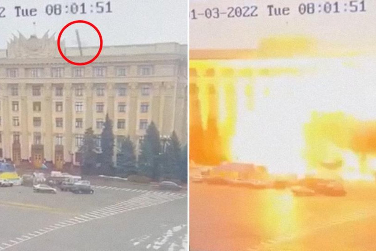 Reportan una fuerte explosión en Járkov que afectó a la sede del gobierno local