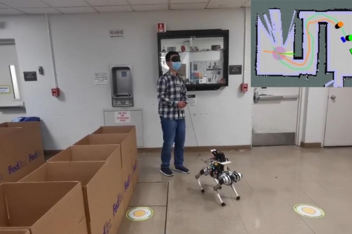 Crean un robot equipado con láser que podría reemplazar a los perros como guía para los ciegos