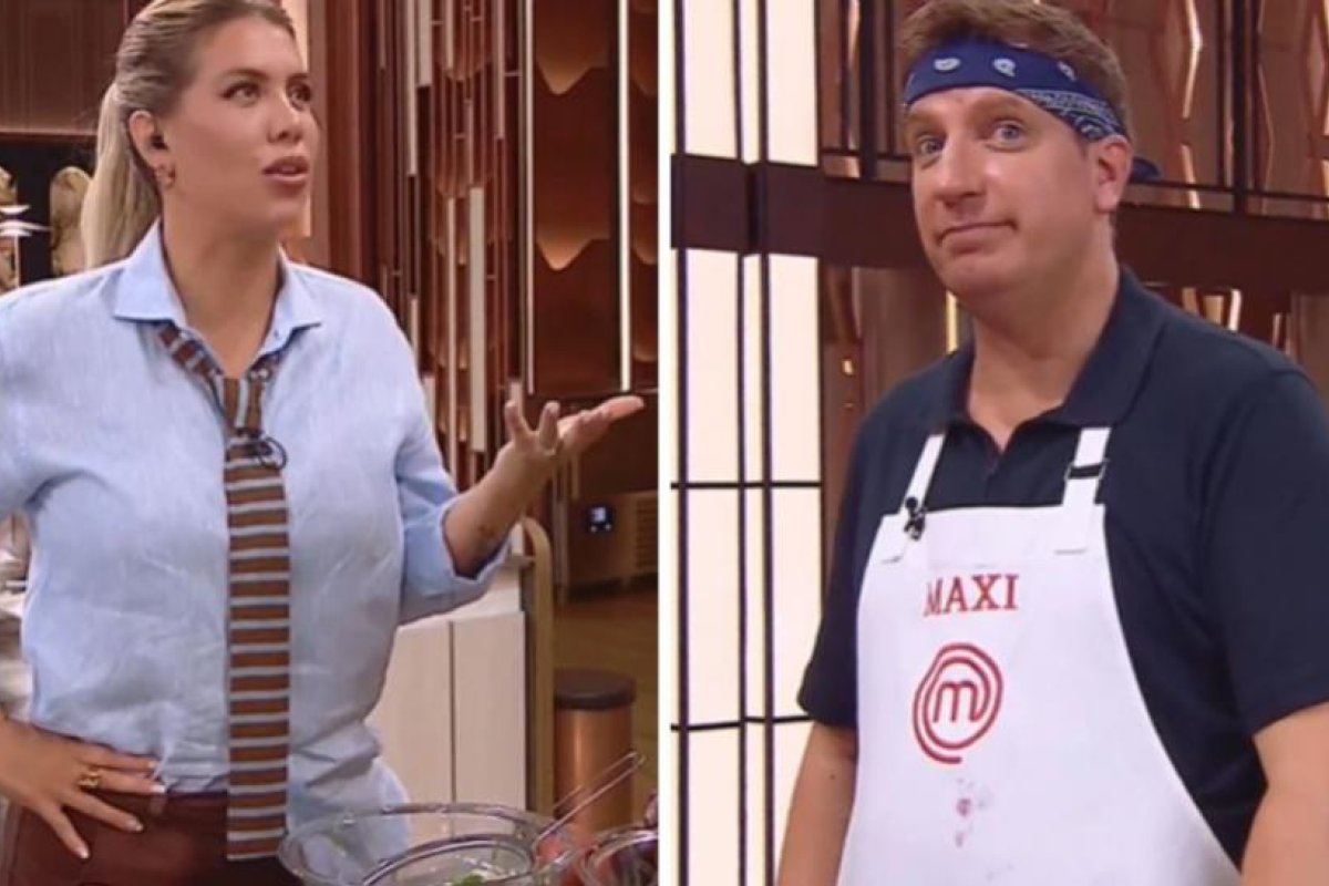 Maxi López y Wanda Nara protagonizan un cruce en MasterChef Celebrity
