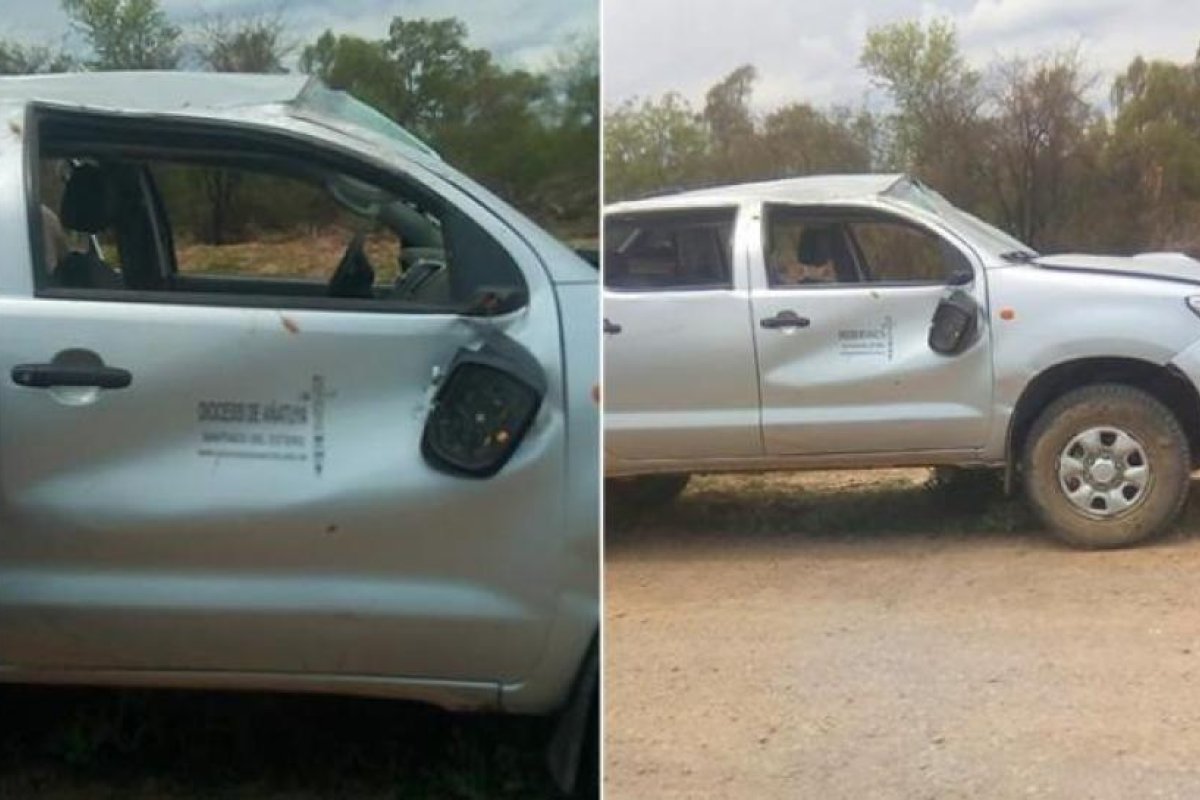 El obispo de Añatuya sufrió un accidente con su camioneta