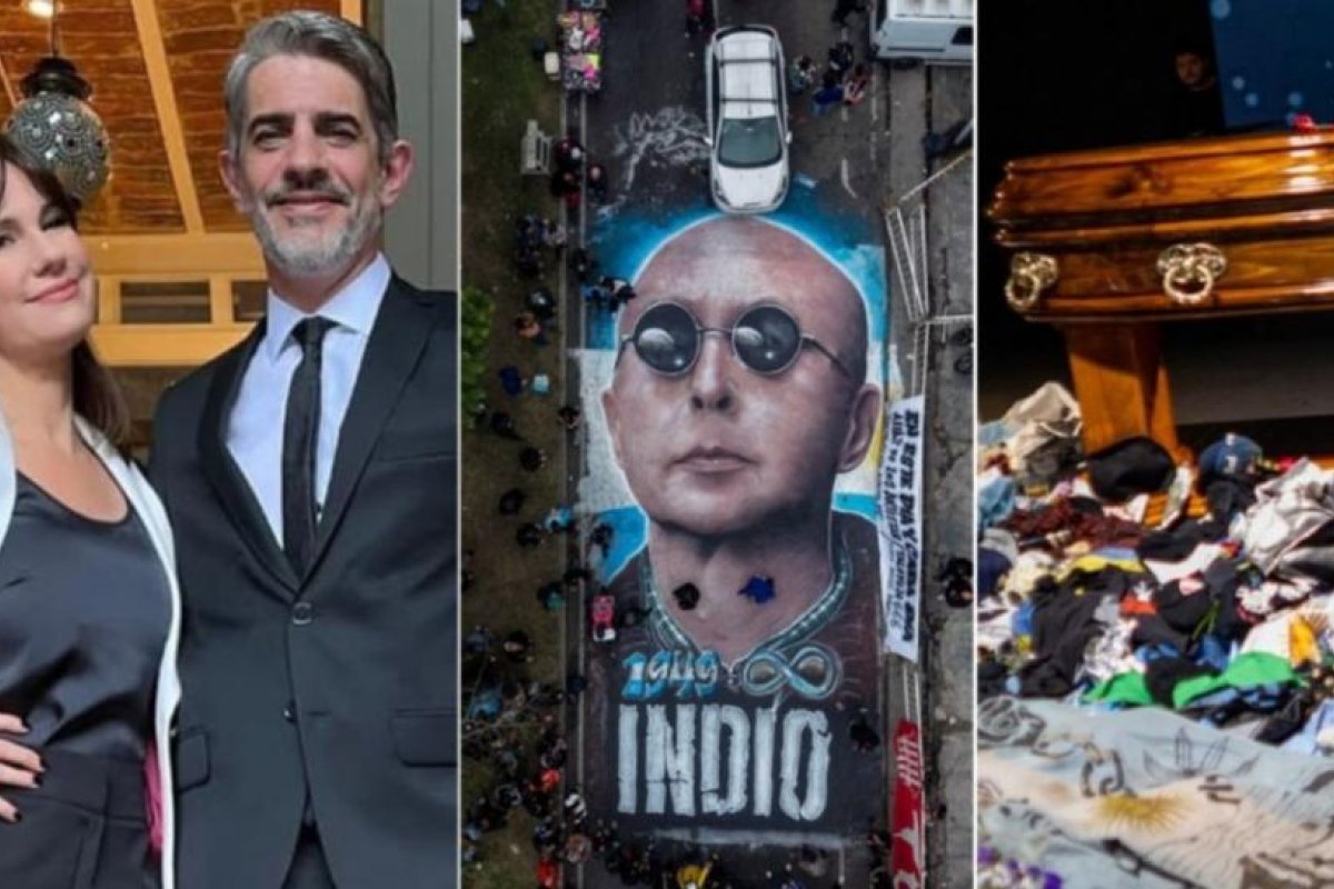 Emotiva despedida a Carlos "Indio" Solari por Nancy Duplaá y Pablo Echarri