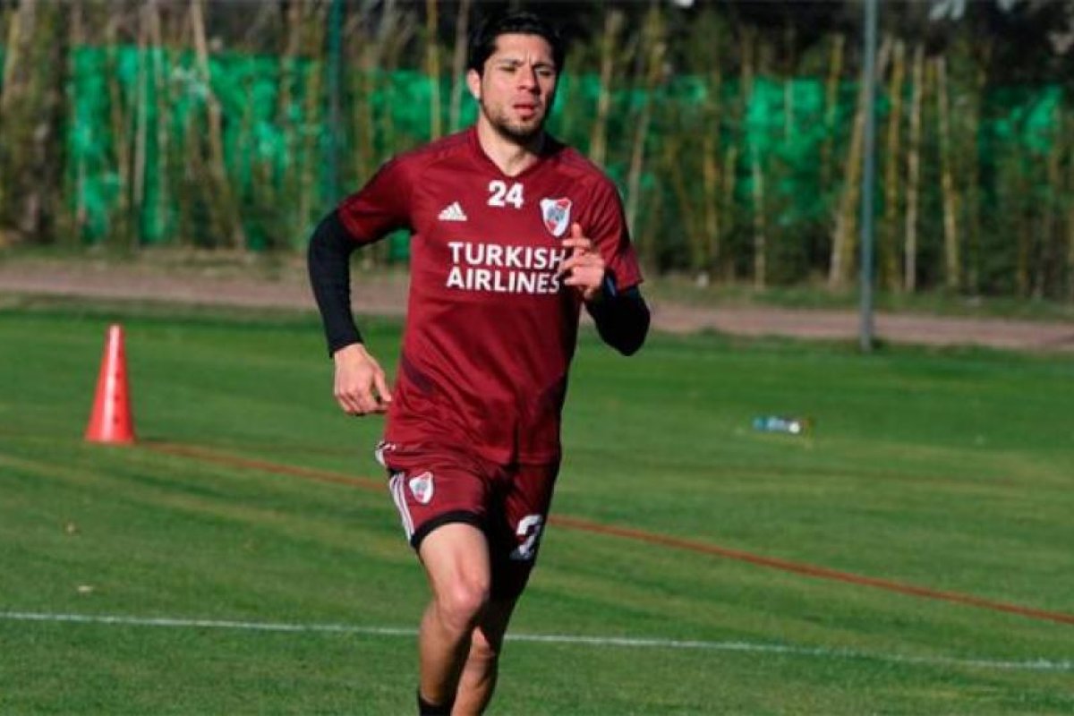 Enzo Pérez entrenó normalmente en River tras las molestias sufridas ante Godoy Cruz