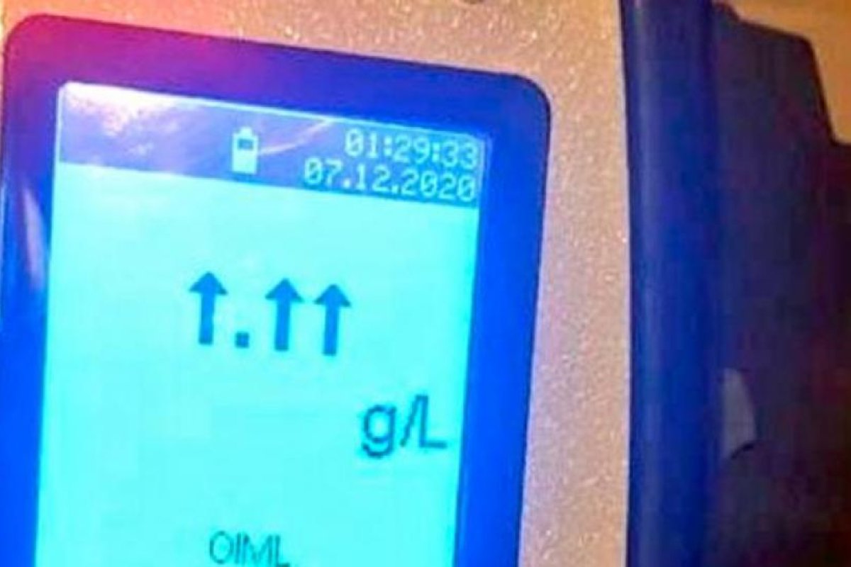 Tenía tanto alcohol en sangre que el alcoholímetro no lo pudo medir