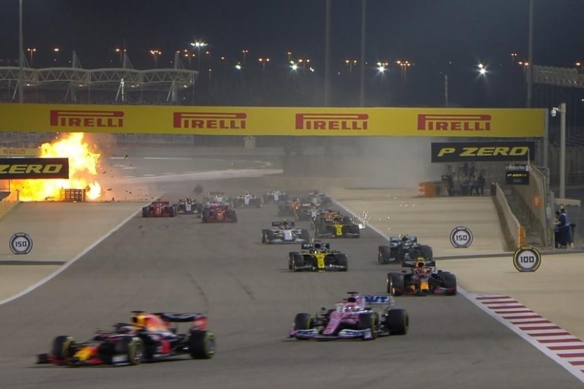 Un grave accidente en la largada obligó a suspender el inicio del Gran Premio de Bahrein