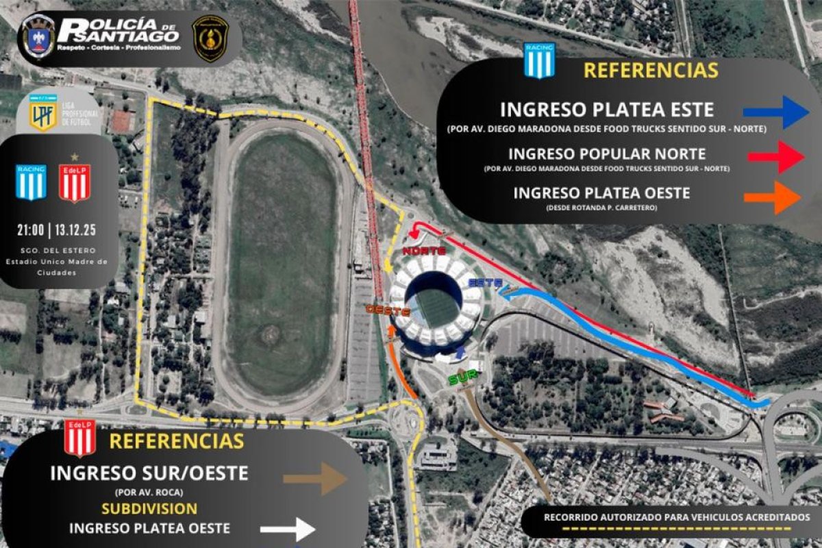 Ingreso y Seguridad en la Final del Torneo Clausura 2023 en Santiago del Estero