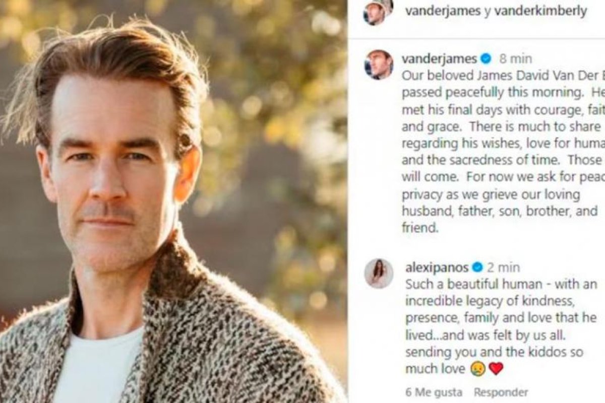 Fallecimiento del actor James Van Der Beek a los 48 años por cáncer agresivo
