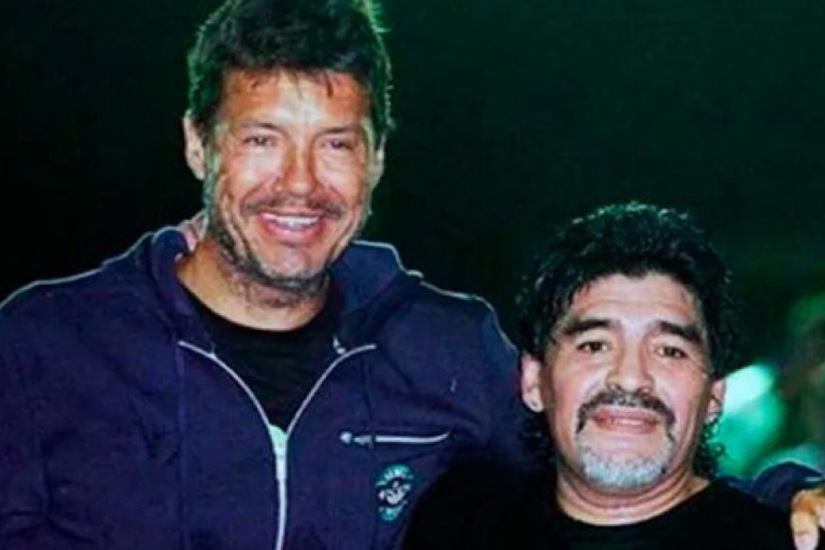 La foto de Tinelli y Maradona, juntos a los 13 años de edad