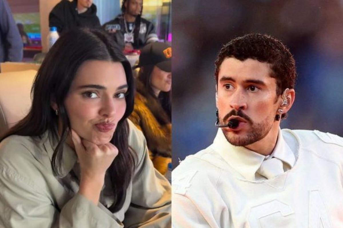 La inesperada interacción de Kendall Jenner y Bad Bunny en el Super Bowl