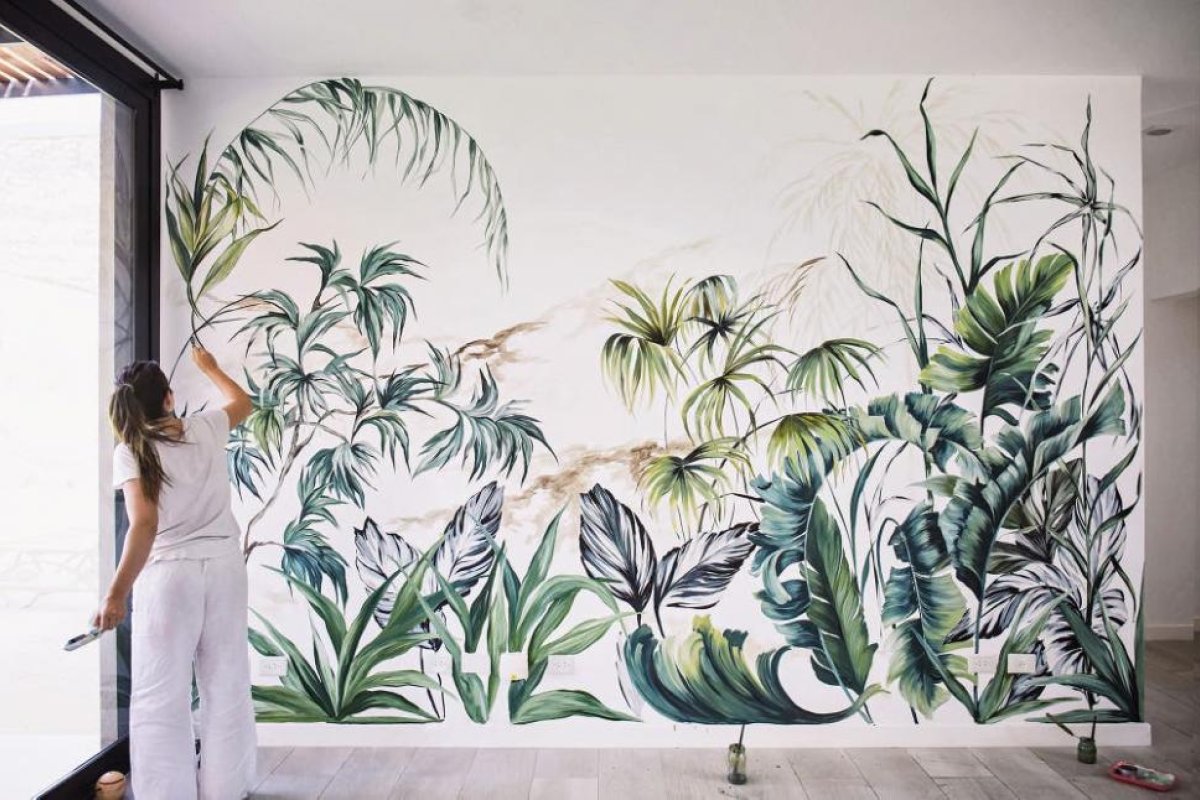 Murales y papeles. Con esencia botánica