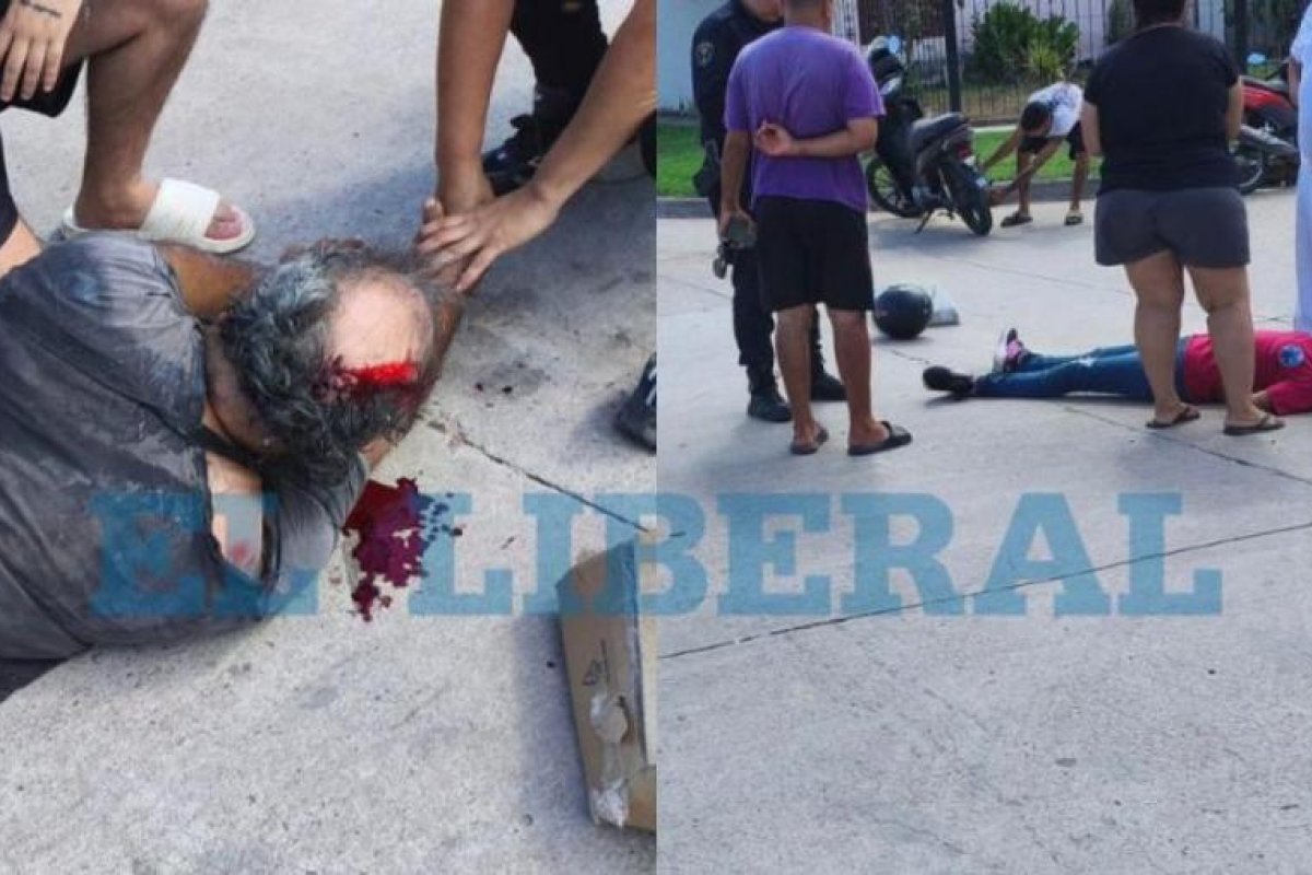 Accidente de motos en Vinalar deja tres heridos en Termas de Río Hondo