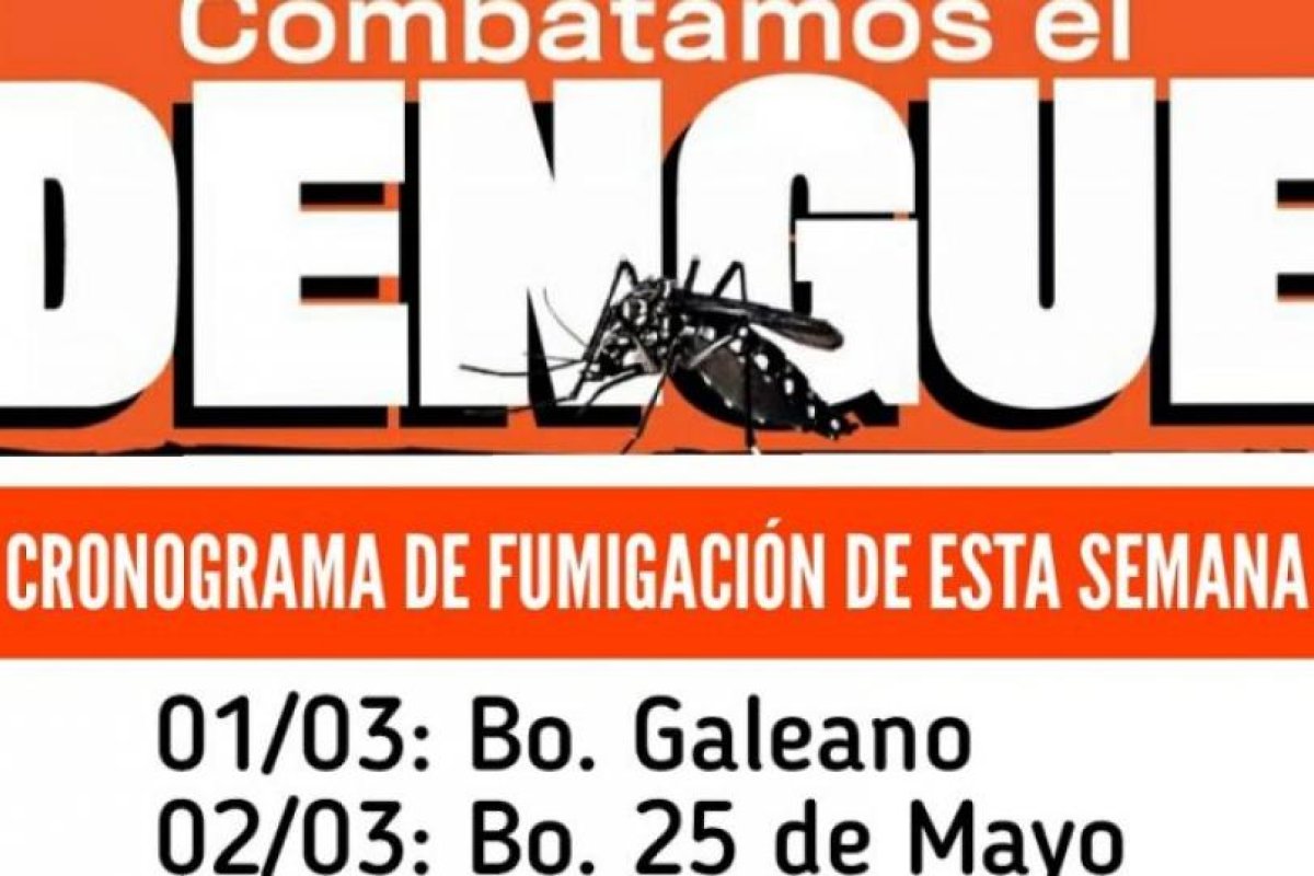 Lucha contra el Dengue: Cronograma de fumigación barrial en Las Termas de Río Hondo