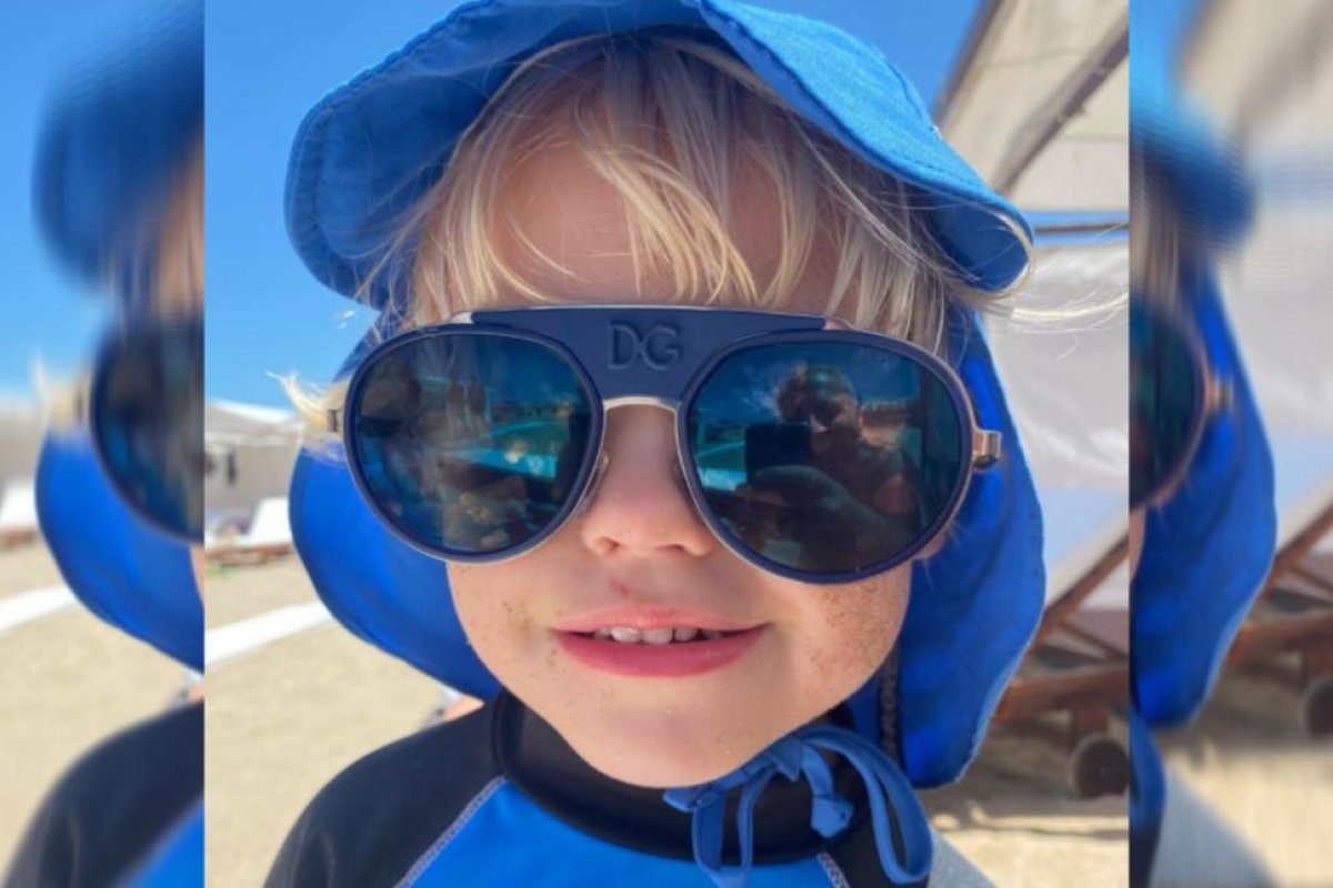 Mirko enterneció a todos con su look para ir a la playa