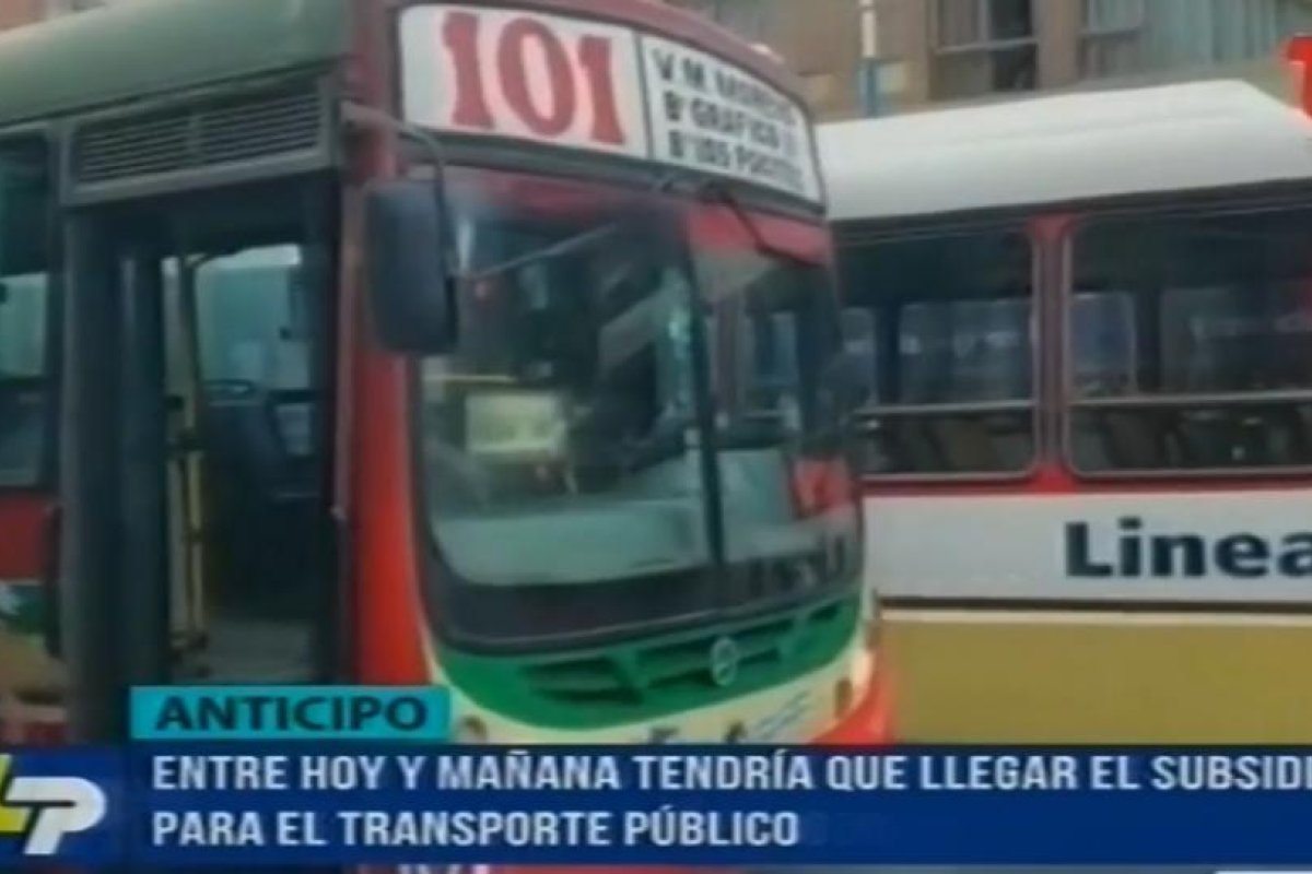 Los subsidios de la Nación para el transporte público llegarían entre hoy y mañana