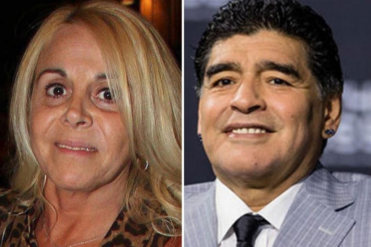 "¡No tenés vergüenza!": ventilan un fuerte chat entre Claudia Villafañe y Diego Maradona