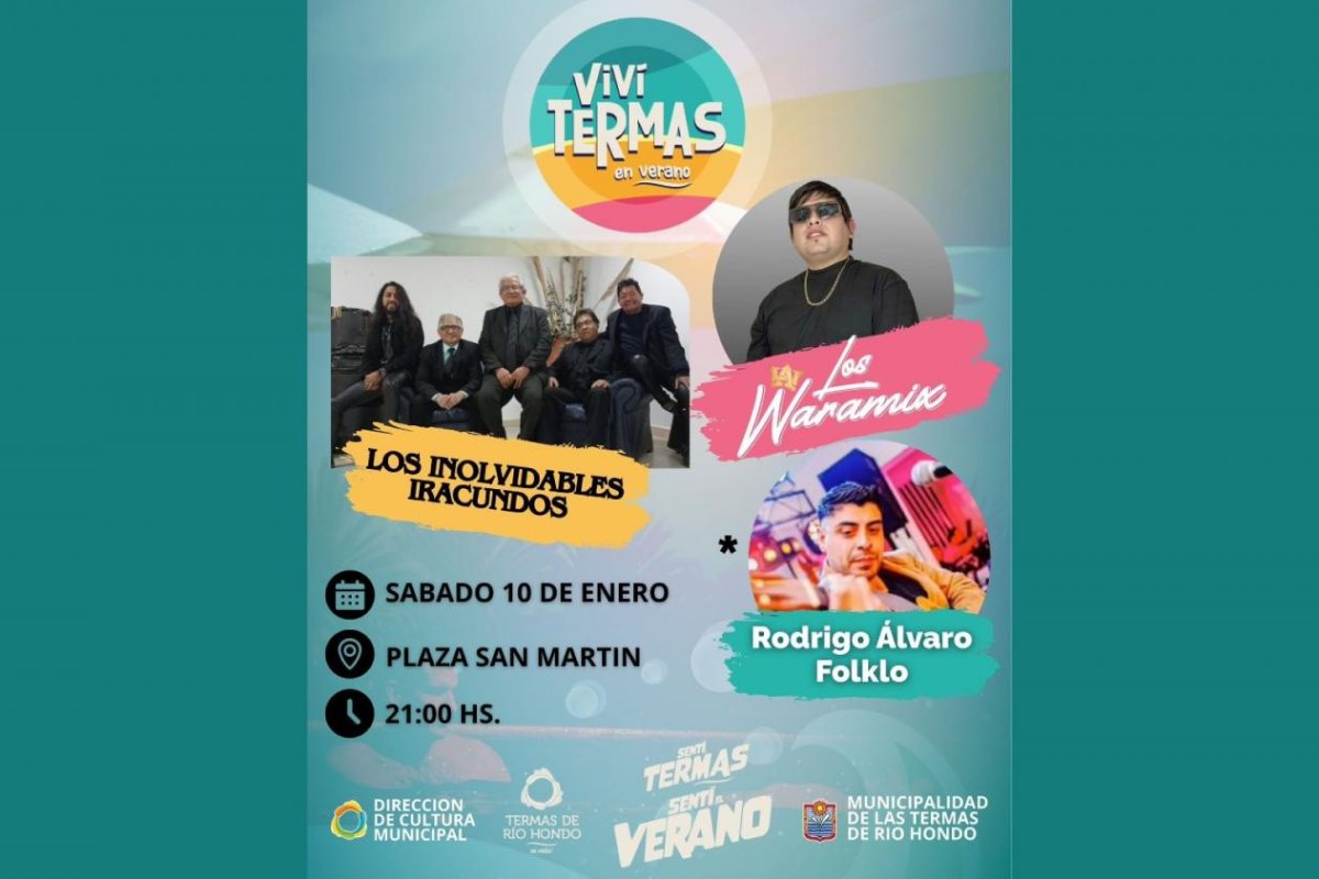 Viví Termas en Verano 2026: Música, Folklore y Diversión en Las Termas de Río Hondo