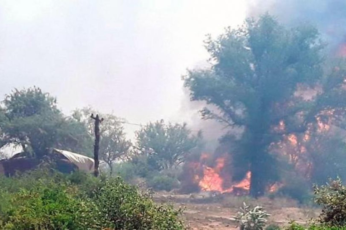 Impresionante incendio consumió más de 35 hectáreas en el departamento Robles