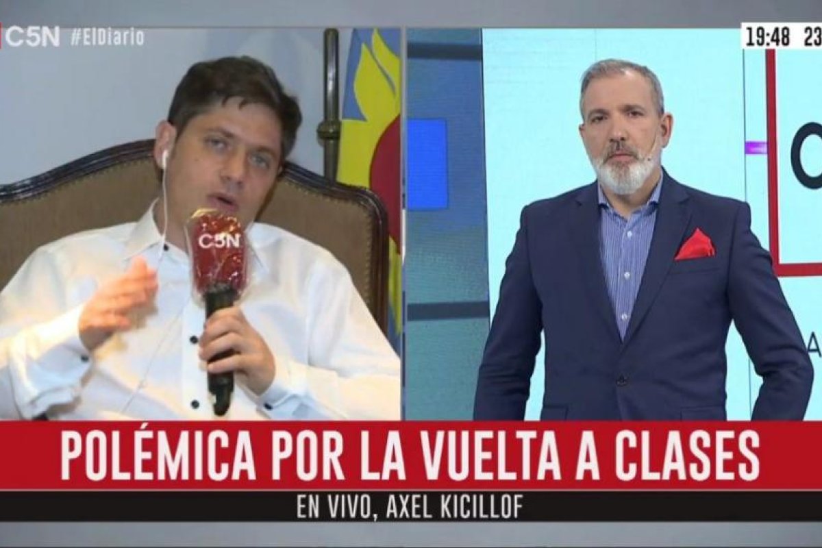 Axel Kicillof : "Los chicos no pueden ir a la escuela con el virus circulando"