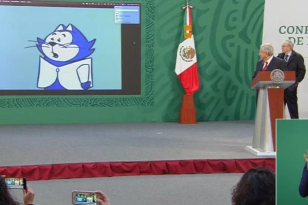 Los dibujos de la serie animada 'Don Gato y su pandilla' se cuelan en la conferencia de López Obrador y la Red estalla en divertidos comentarios