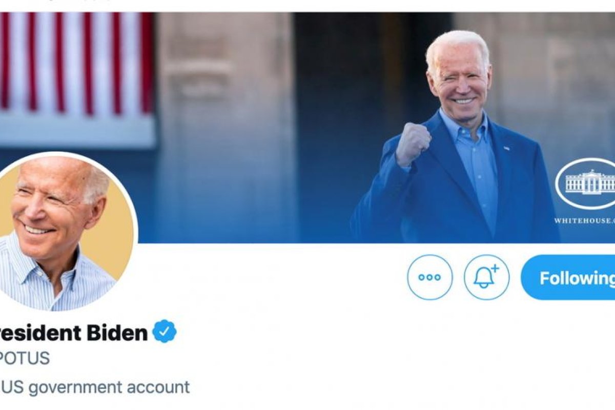 ¿Cuál es la única cuenta de Twitter no afiliada a la Casa Blanca que sigue  Joe Biden?