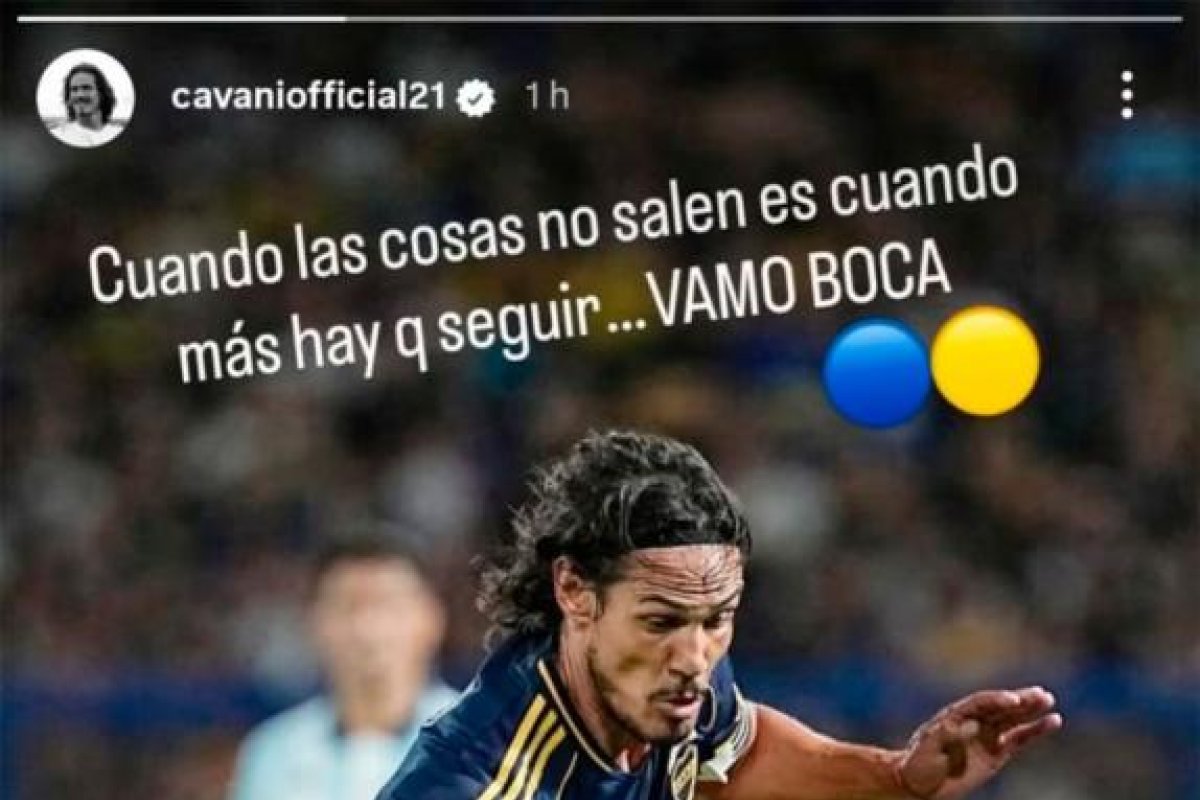 Edinson Cavani responde a las críticas tras el empate de Boca Juniors