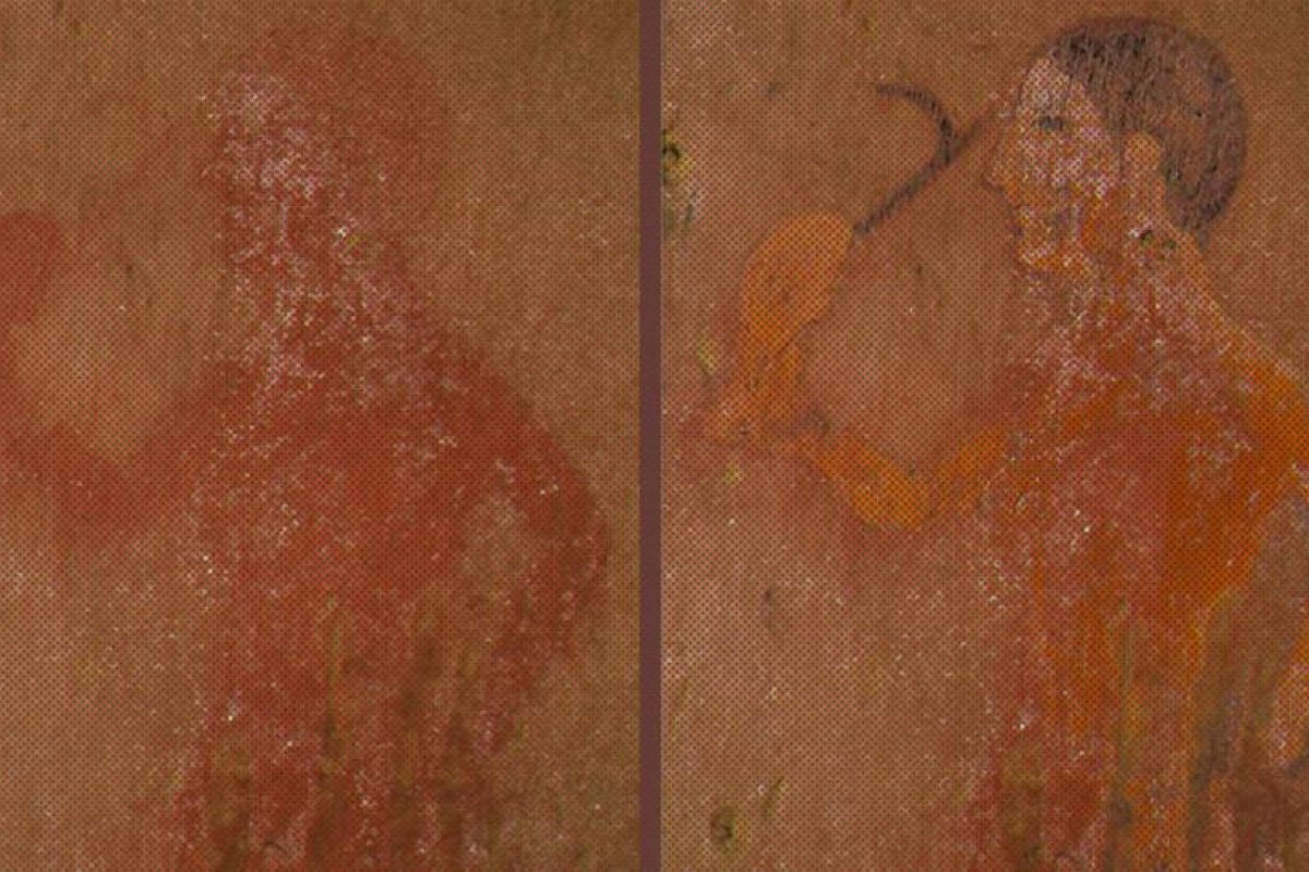 Afloran imágenes 'escondidas' en frescos etruscos gracias a una nueva técnica de restauración del color