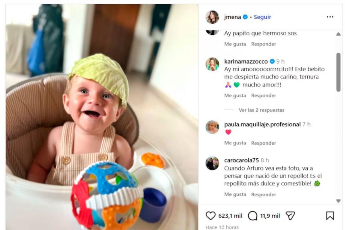 Jimena Barón sorprende al público con el parecido de su hijo Arturo