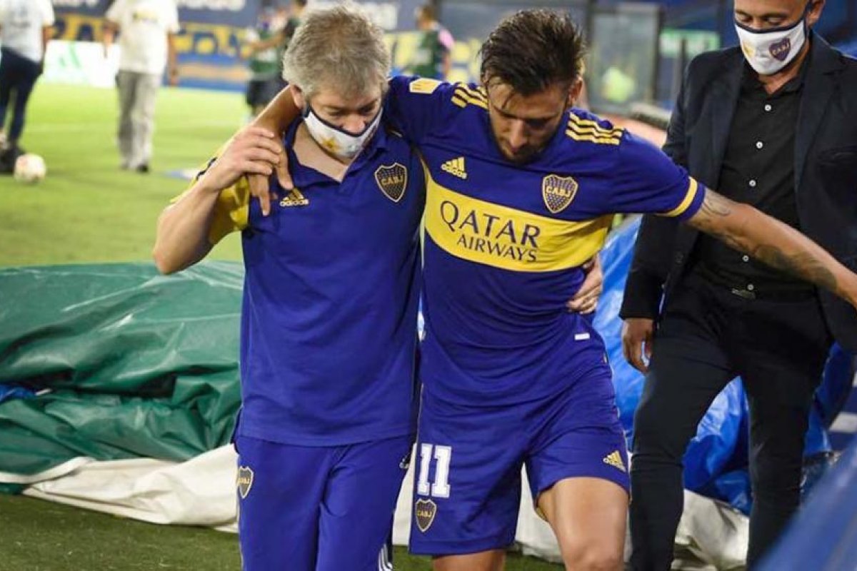 Salvio se opera la rodilla izquierda y lo acompaña Miguel Ángel Russo