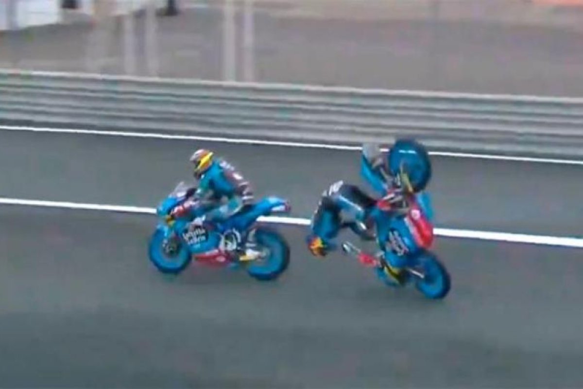 Piloto de Moto3 sufrió un brutal choque e hizo temer lo peor