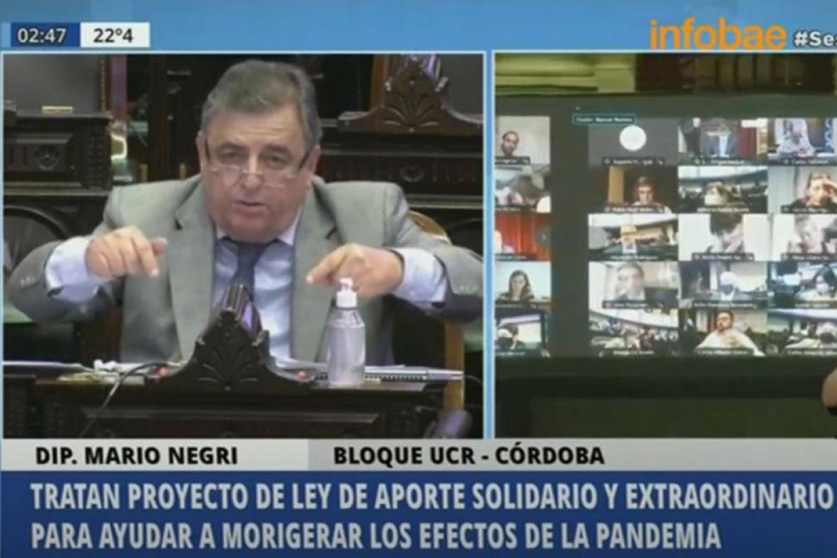 Mario Negri: "Este impuesto es ineficaz por más que tenga un nombre bonito"