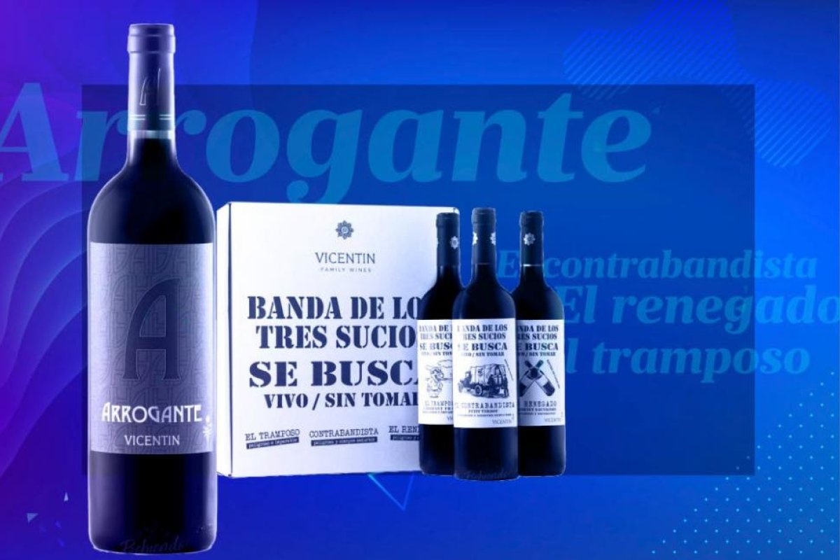 Solo en Off. El Tramposo, El Arrogante y El Contrabandista, los curiosos nombres de los vinos que lanzó Vicentin