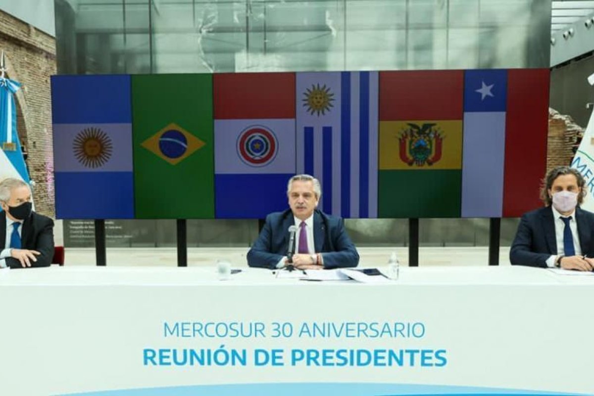 El Presidente agradeció el "invaluable" apoyo del Mercosur a los reclamos de soberanía sobre Malvinas