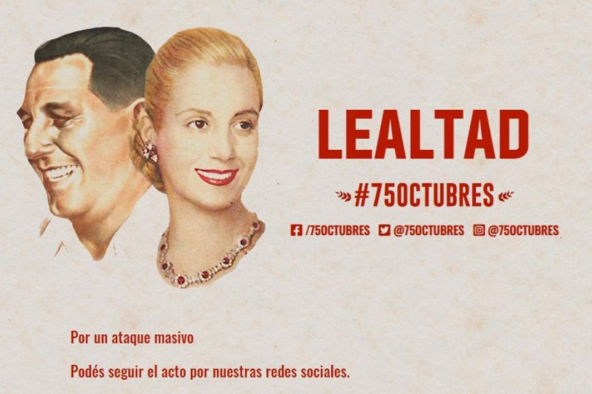 Comenzó el acto virtual por el Día de la Lealtad las por redes sociales tras un ataque al sitio oficial