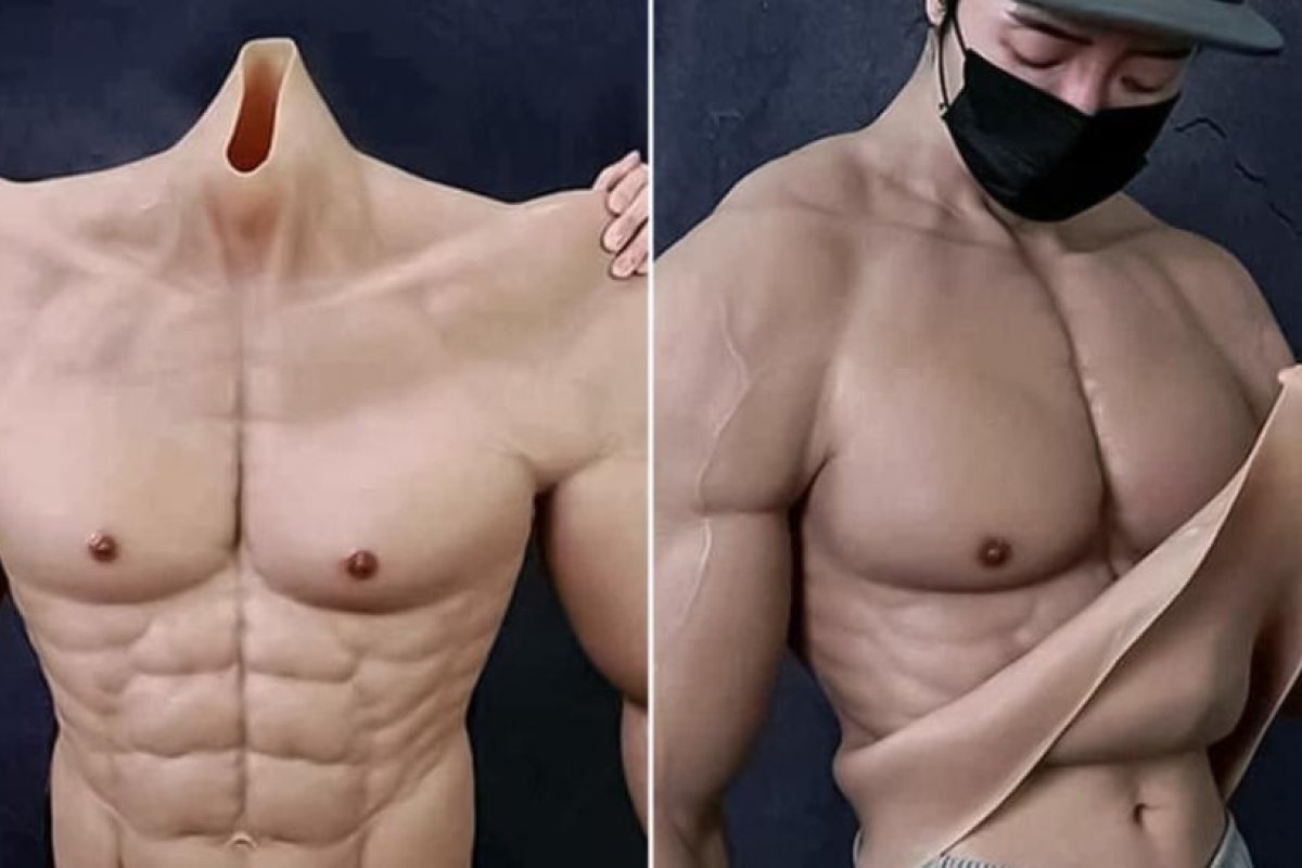 Cuerpo de gimnasio en segundos: crean un traje hiperrealista que hace parecer a los hombres musculosos