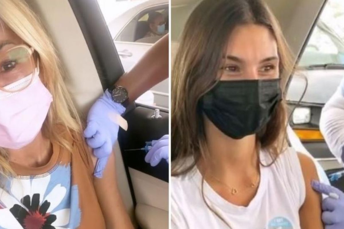 Yanina Latorre y sus hijos se vacunaron contra el Covid en Miami