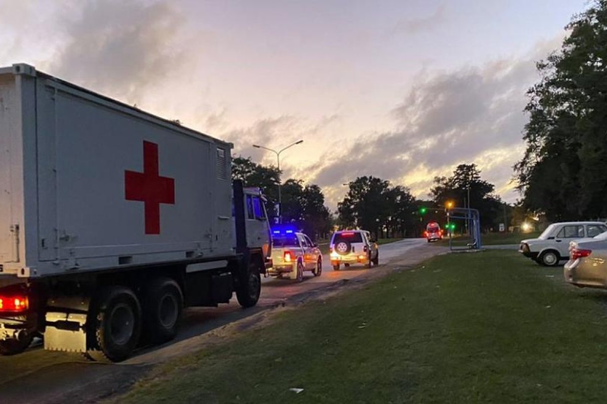 Defensa trasladó sus módulos móviles para reforzar un hospital de La Matanza