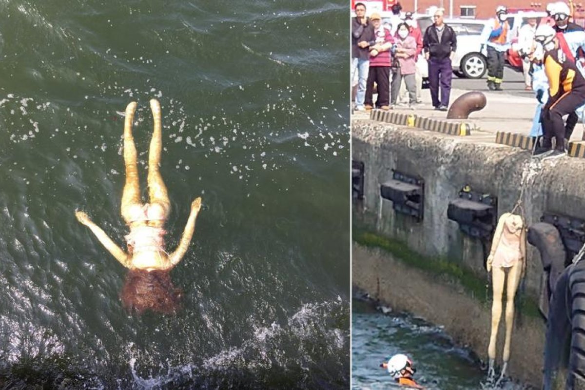 Rescatan del mar a una 'mujer ahogada' en Japón para descubrir que era una muñeca sexual (FOTOS)