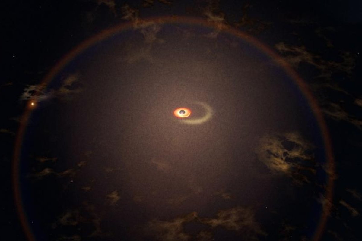 Detectan llamaradas regulares en una galaxia distante que serían consecuencia de una estrella devorada poco a poco por un agujero negro