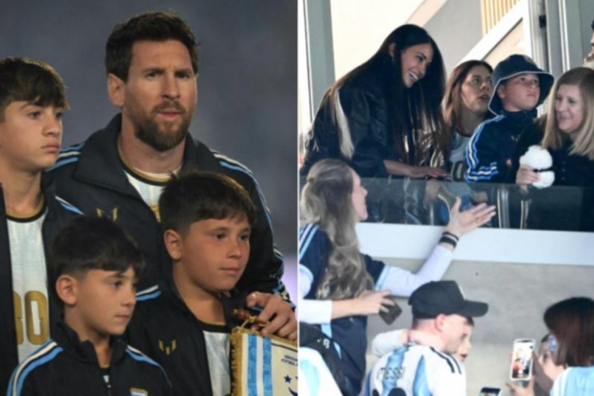 Antonela Roccuzzo y Familia en la Despedida de Lionel Messi de la Selección Argentina