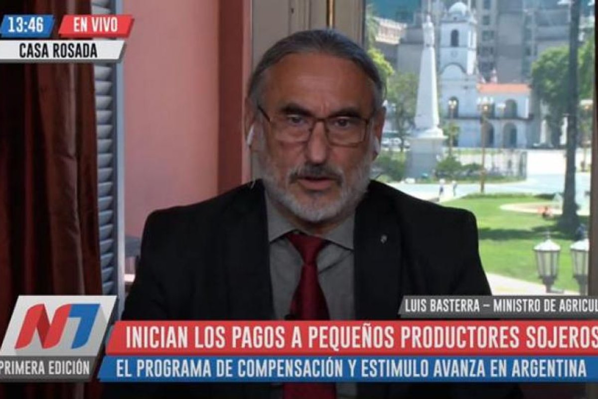 El ministro Basterra se refirió al inicio de pago del programa para compensación para productores sojeros