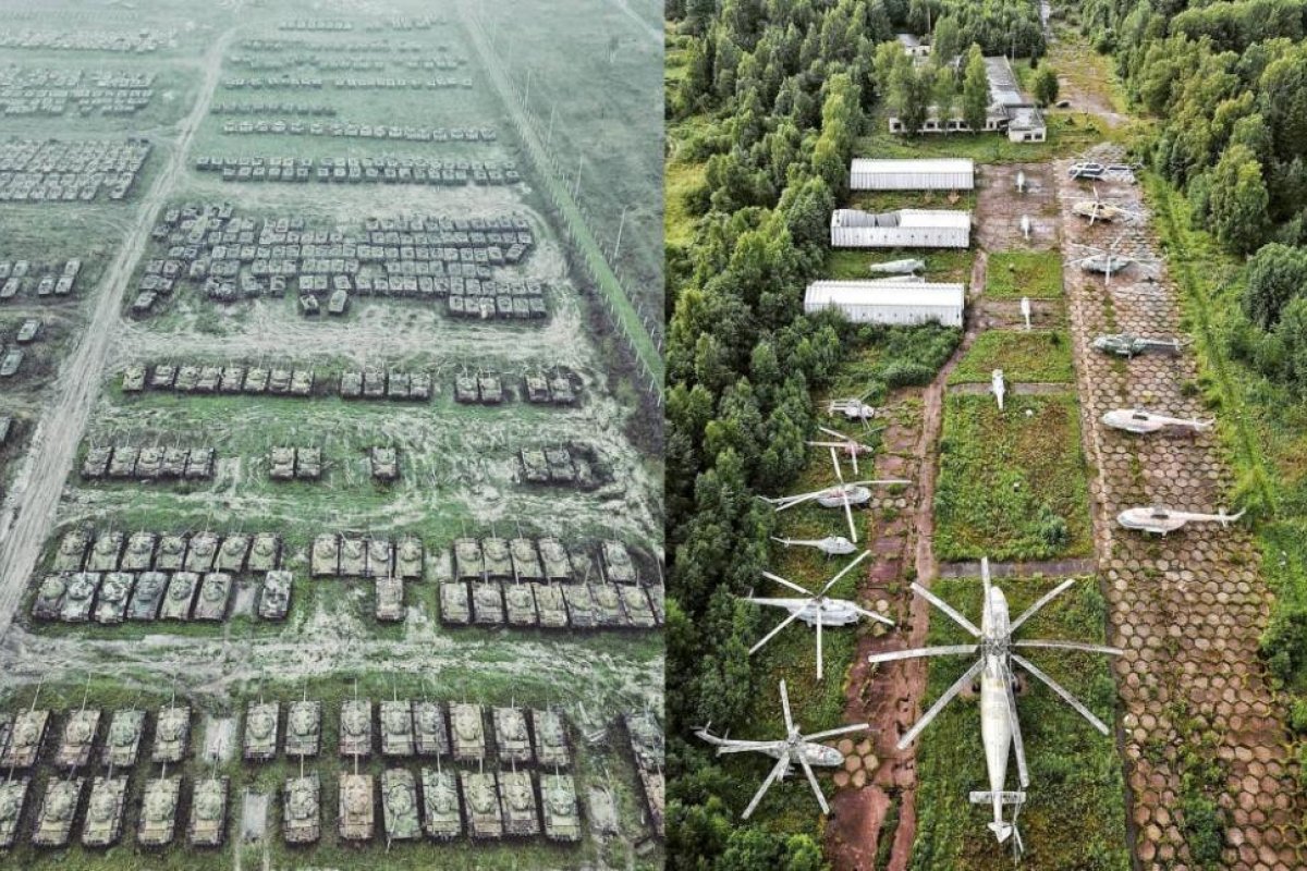 Descubren una base soviética abandonada con más de mil tanques, aviones y helicópteros olvidados