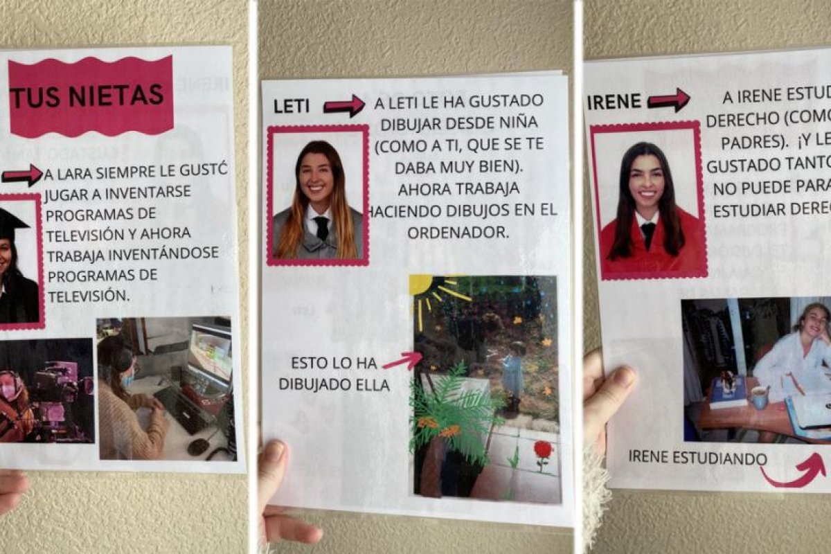 La ingeniosa idea de tres nietas para que su abuela con demencia las recuerde conmueve en la Red