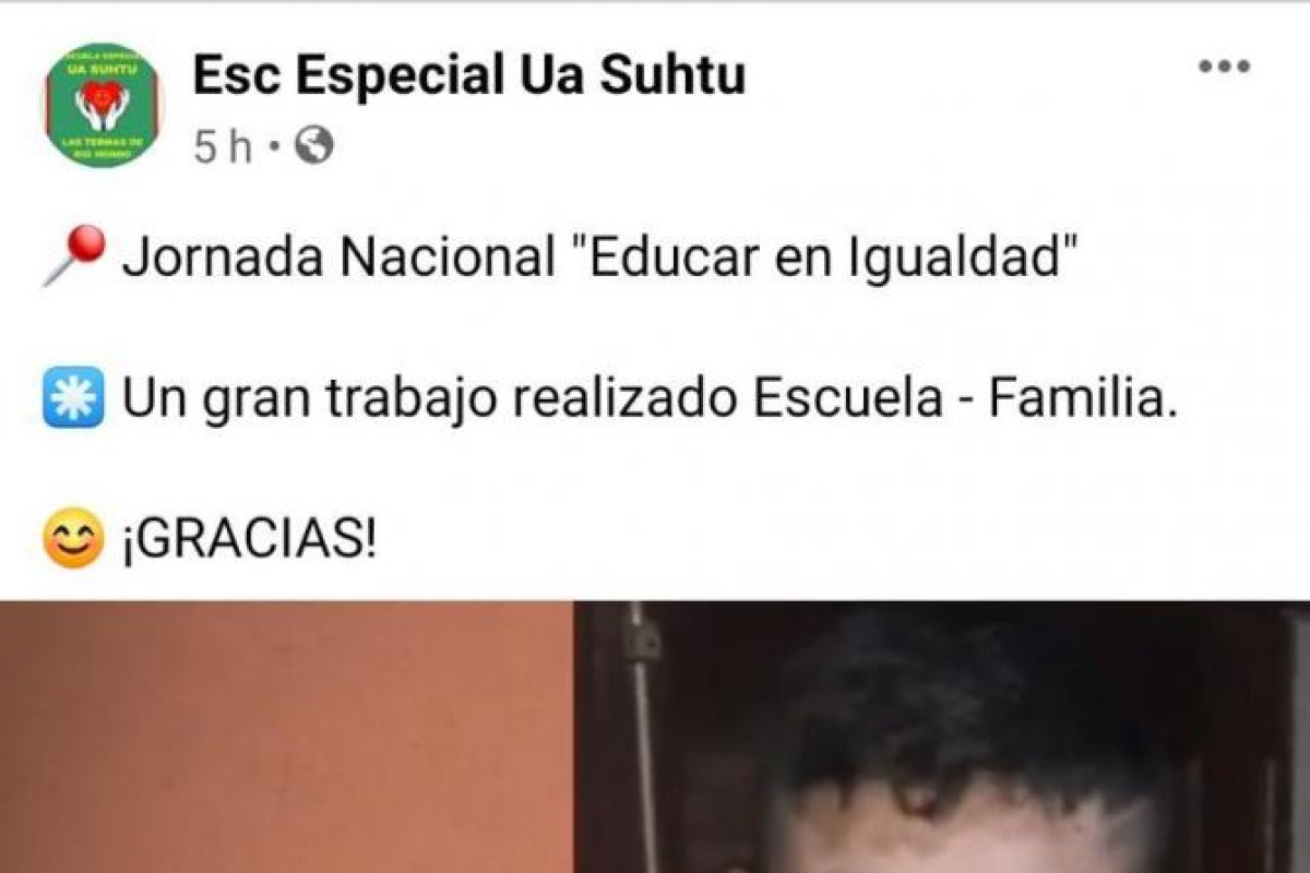 La Escuela Municipal de Educación Especial "Ua-Suhtu" participó de una jornada a nivel nacional "Educar en igualdad"