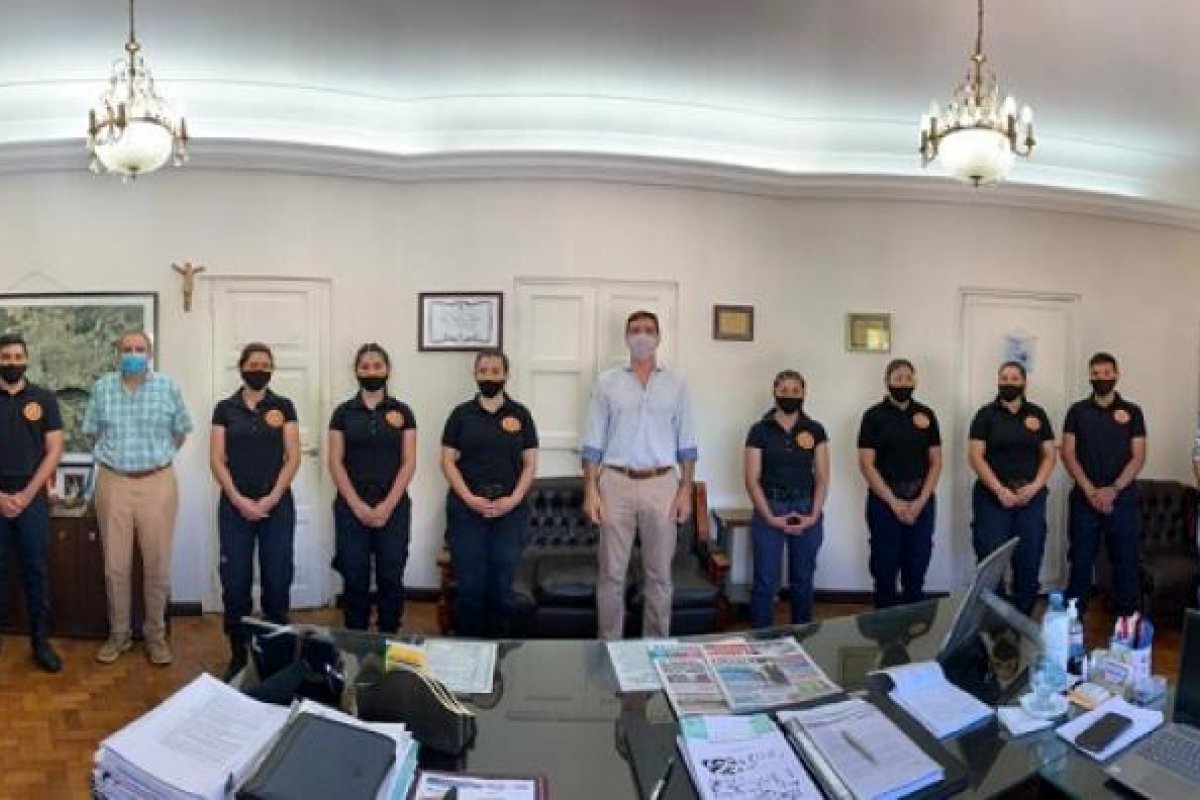 El intendente Jorge Mukdise felicitó a los Bomberos Voluntarios que arriesgaron su vida en esta emergencia sanitaria por COVID-19