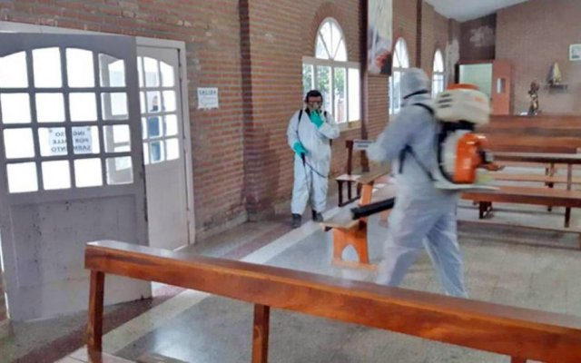Fumigación en iglesias y templos evangélicos de Las Termas de Río Hondo